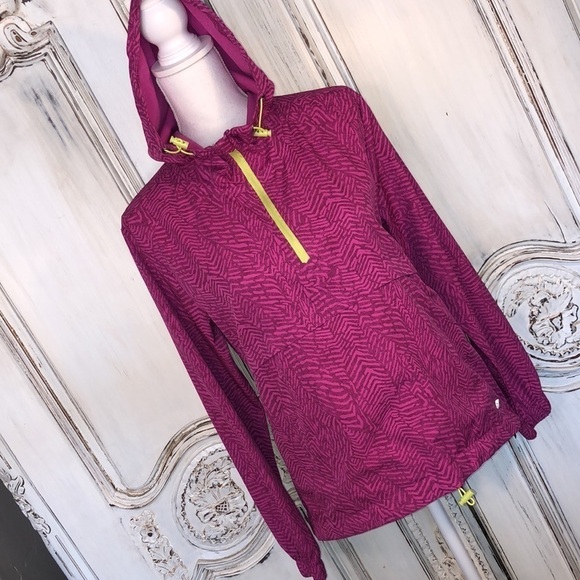 Hind Pink Chevron Graphic with Hot Lime Green Zip +  Rip Cords Athletic Jacket - Picture 2 of 15